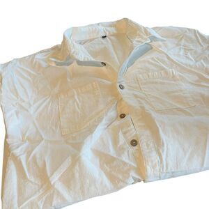 Quince size small White Button-Up Shirt like new see pics